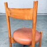 Mid-Century Modern Dining Chairs in the style of Charlotte Perriand, France, 1960s, Set of 4