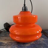 Vintage pendant light in orange opaline