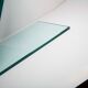 Z-shaped tempered glass side table