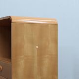 Pair of tall vintage birch wood bedside tables / entryway console 1970s
