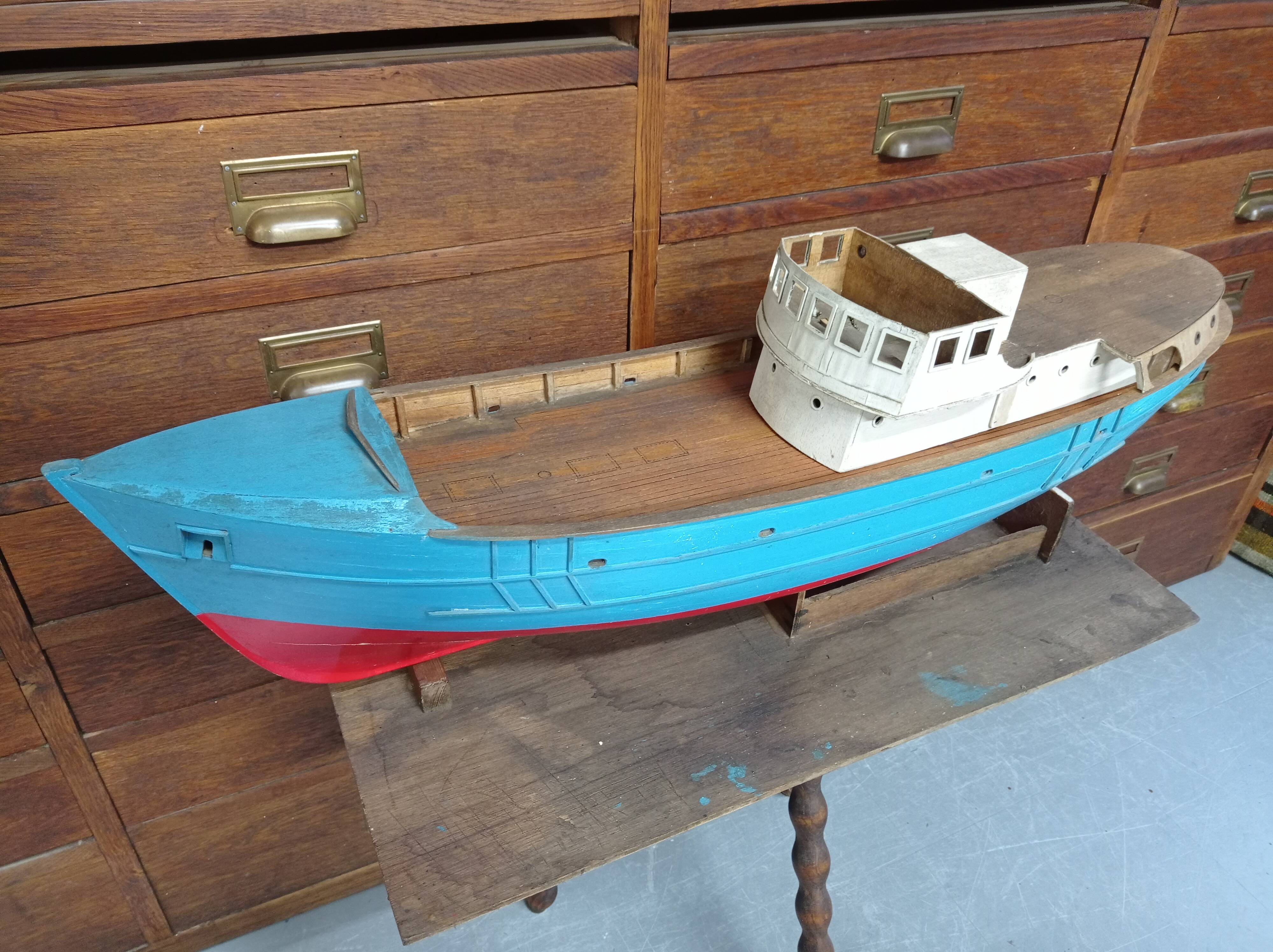 Model of a fishing boat