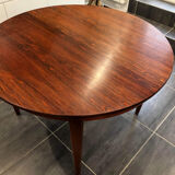 Scandinavian extendable rosewood round table, 1960s