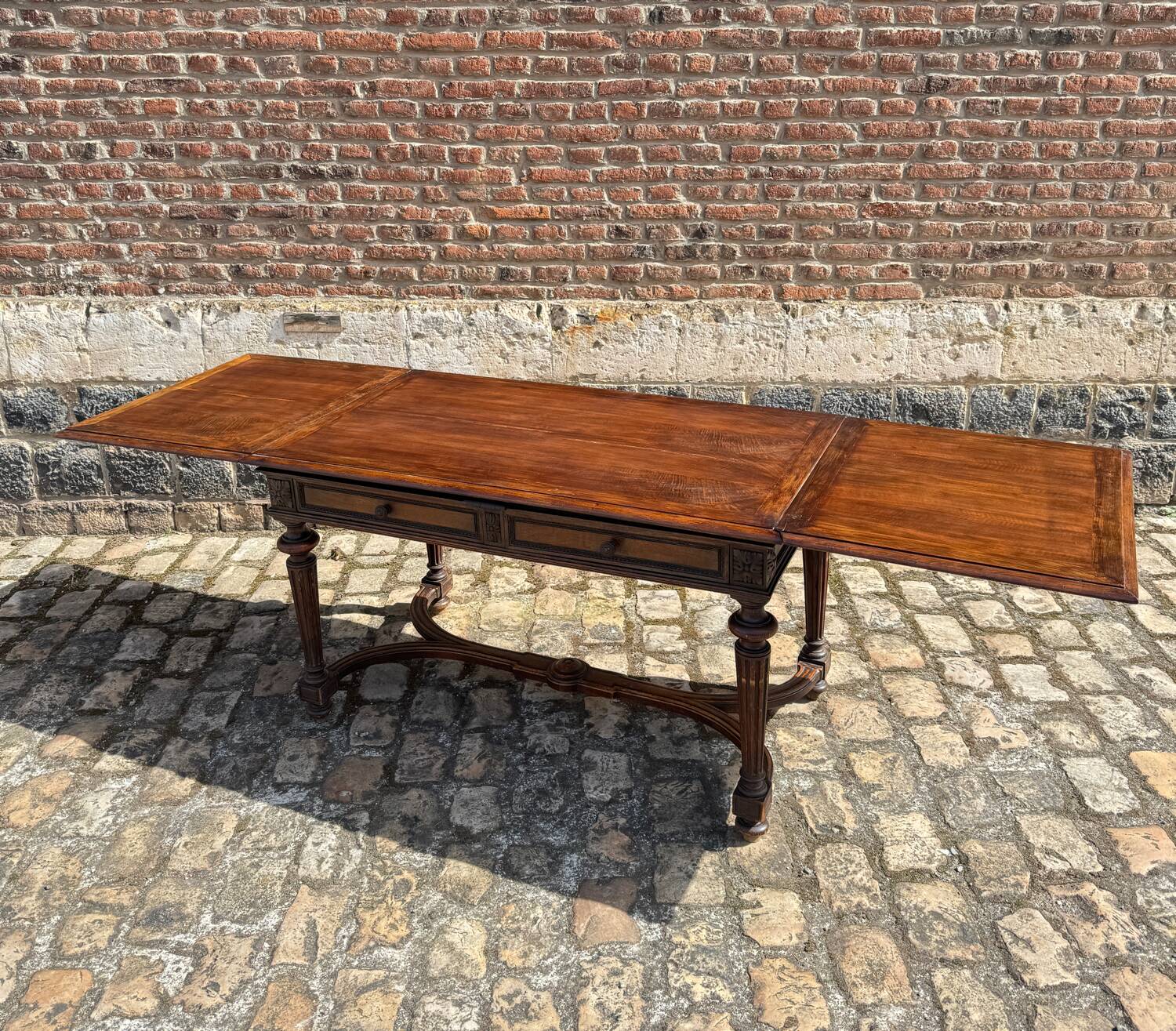 Italian Dining Table In Natural Wood Louis XVI Style XIX Eme Century