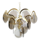 Smoked glass chandelier Vistosi, Italy, 1960s