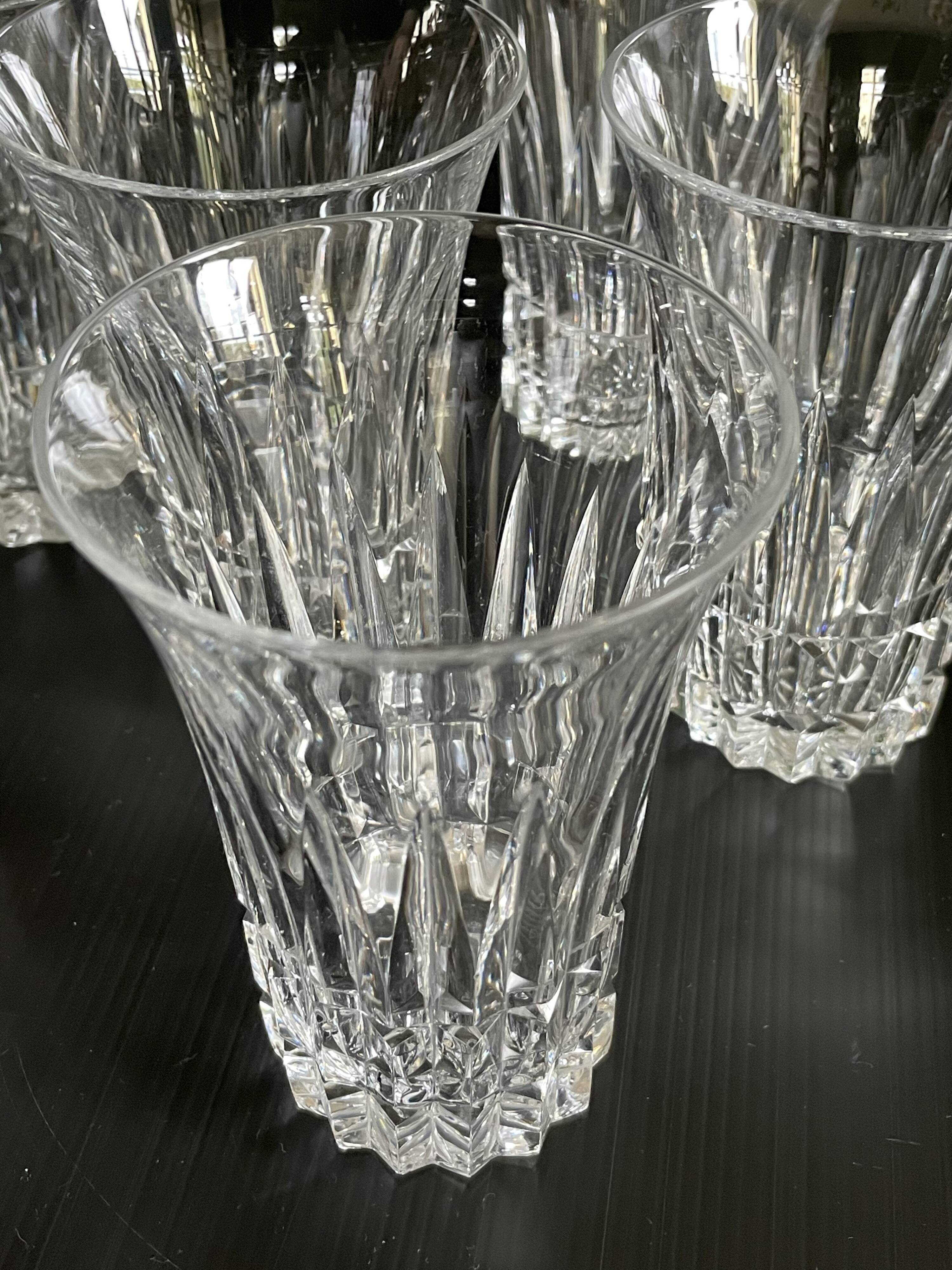 6 large crystal fruit juice glasses by Villeroy and Boch