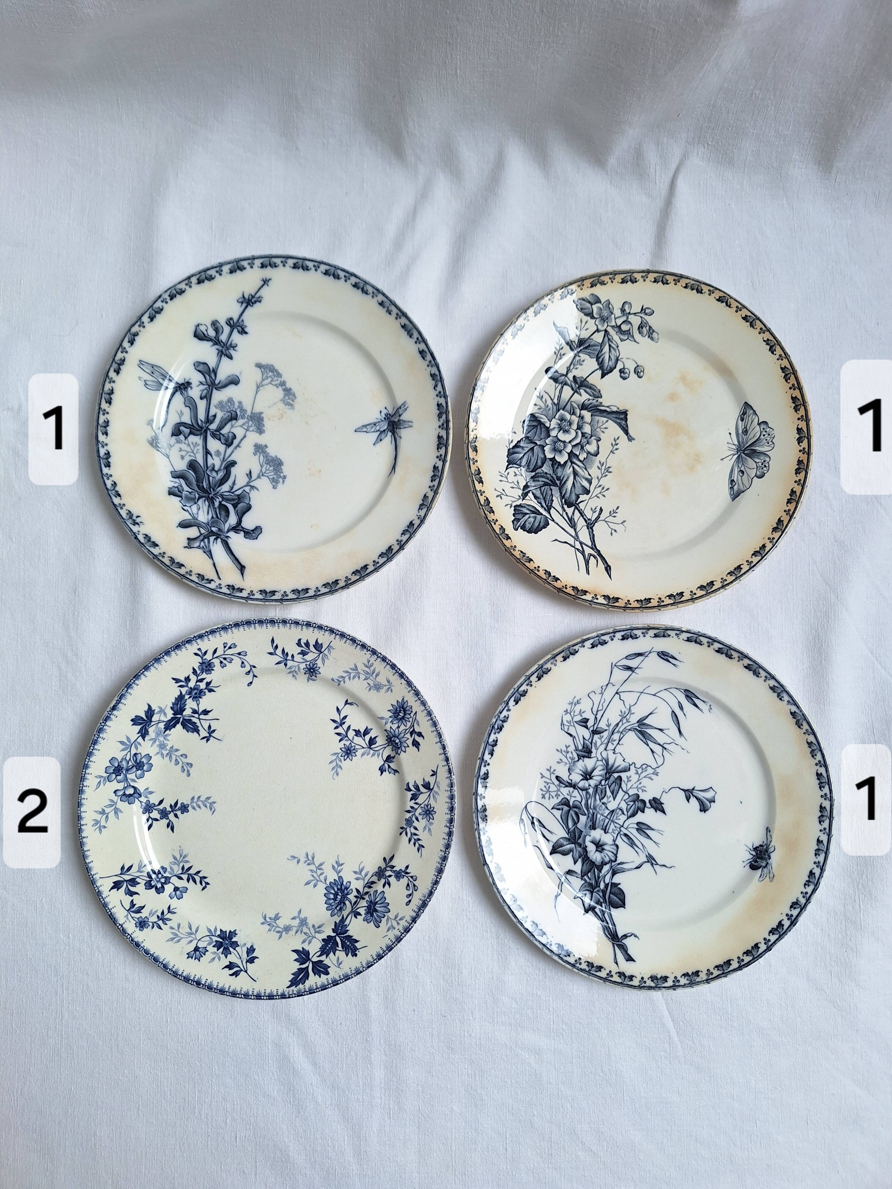 Vintage blue dinner plates