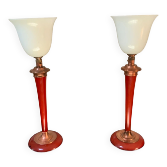 Pair Mazda lamps