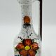 Vintage Italian vase in the shape of a carafe with floral decoration from the 1970s.