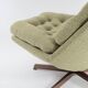 Chauffeuse pivotante scandinave verte