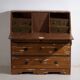 Swedish drop-leaf desk, antique – Scandinavian folk furniture – year 1783