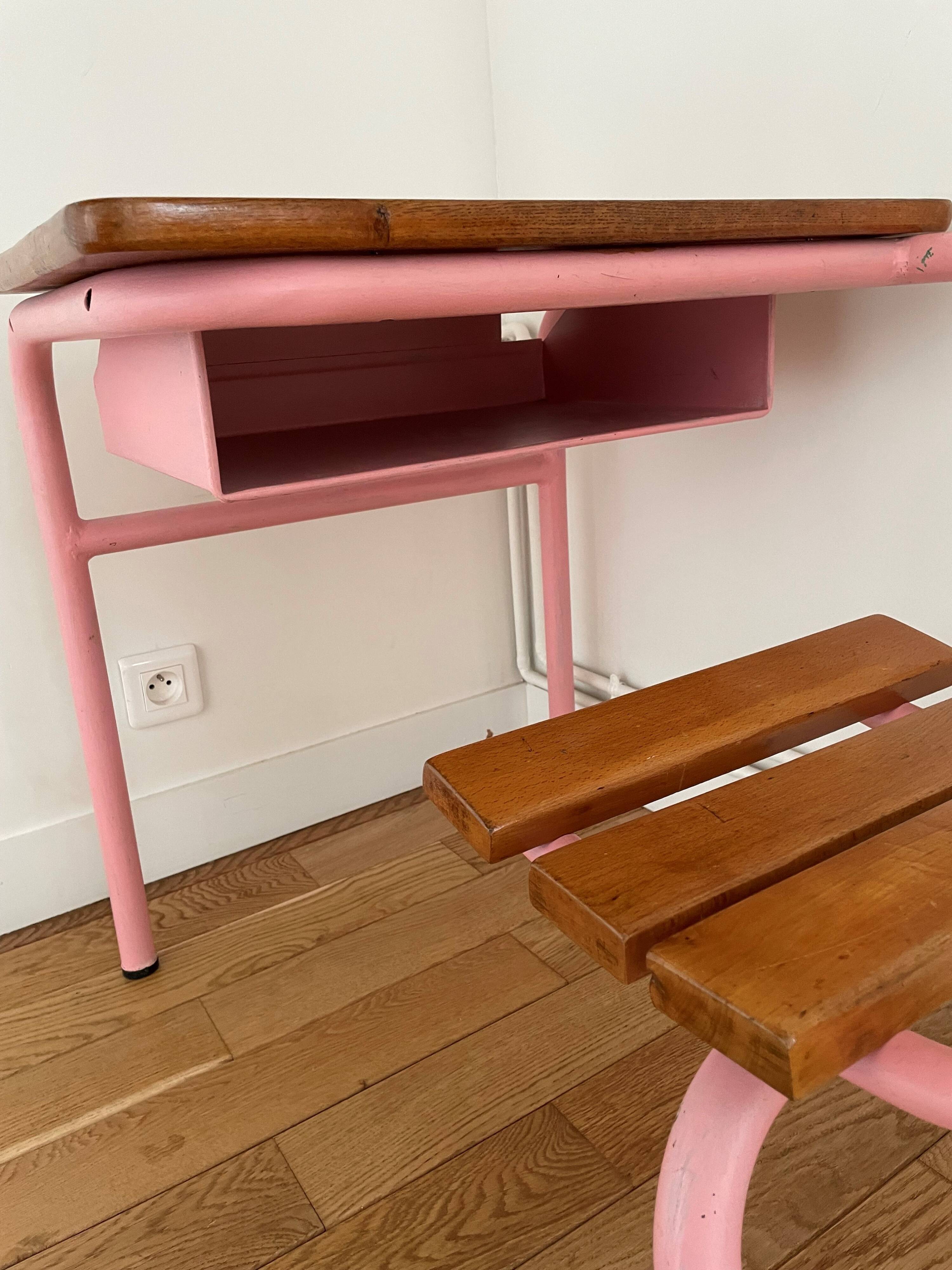 Wooden school desk