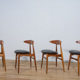 Mid century danish ch33 dining chairs by Hans J. Wegner for Carl Hansen & søn, set of 4