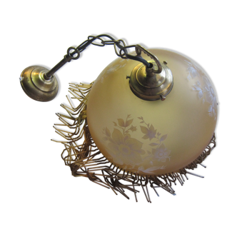 Art Deco suspension. with floral motifs & pearls