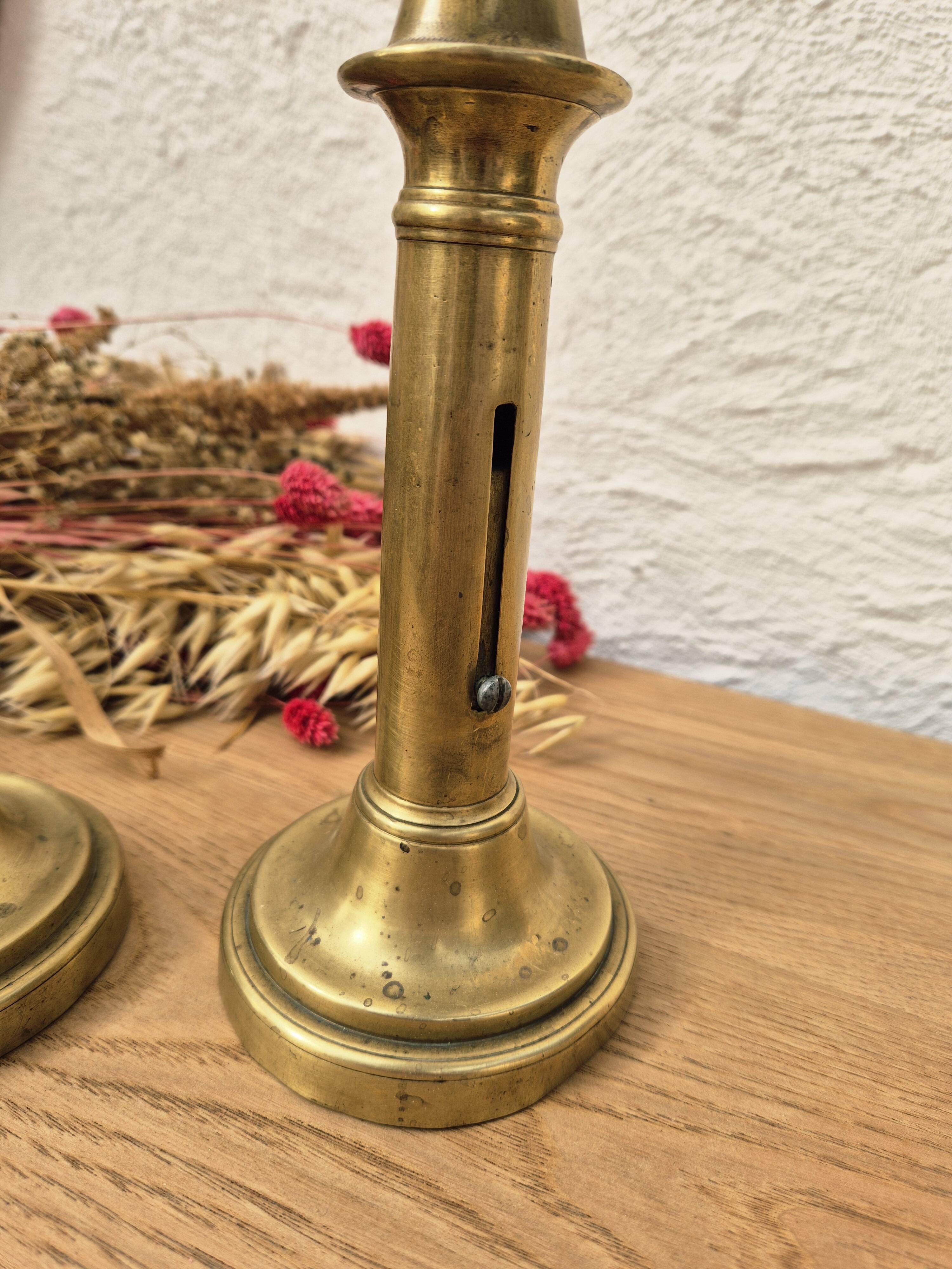 Bougeoirs vintage laiton