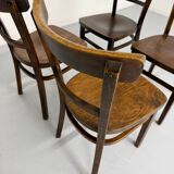 Lot de 4 chaises de bistrot thonet années 50 vintage bois