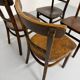 Set of 4 vintage 1950s thonet bistro chairs in wood