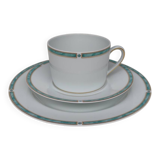 Three-piece Limoges porcelain set. By Bernardaud.