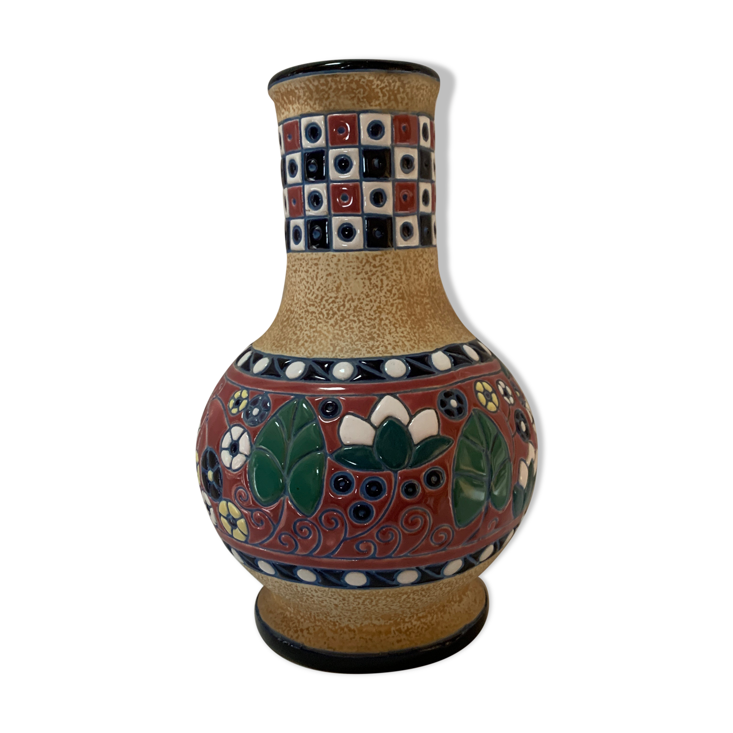 Enamelled vase