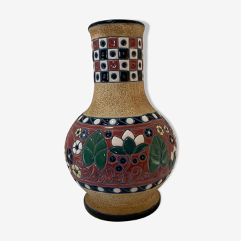 Enamelled vase