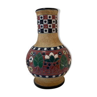 Enamelled vase