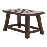 Brutalist solid oak side table  1960s