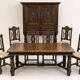 1950s Breton oak dining table + sideboard and 6 chairs