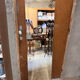 Antique large bevelled standing mirror