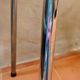 Pair of vintage school stools in formica and chrome metal – 1960s/70s