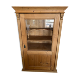 Biedermeier display case in soft wood