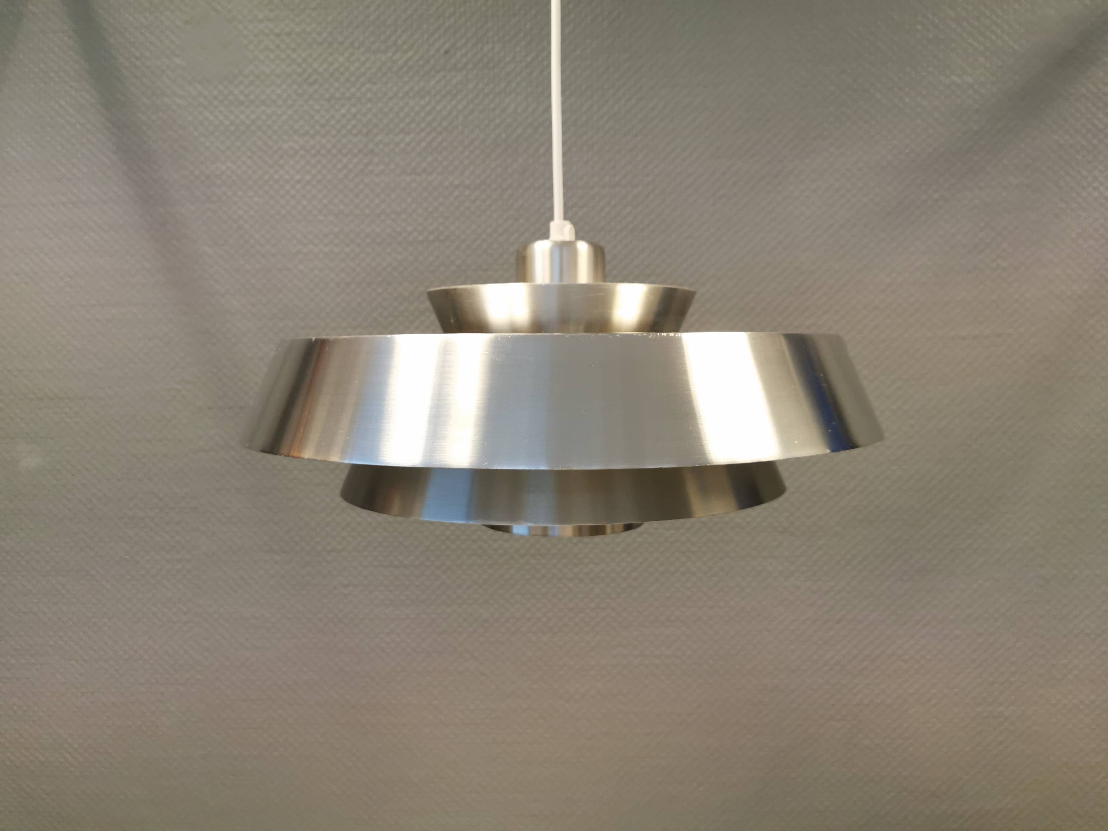 Jo Hammerborg hanging lamp in aluminium designed in 1963. Model Nova