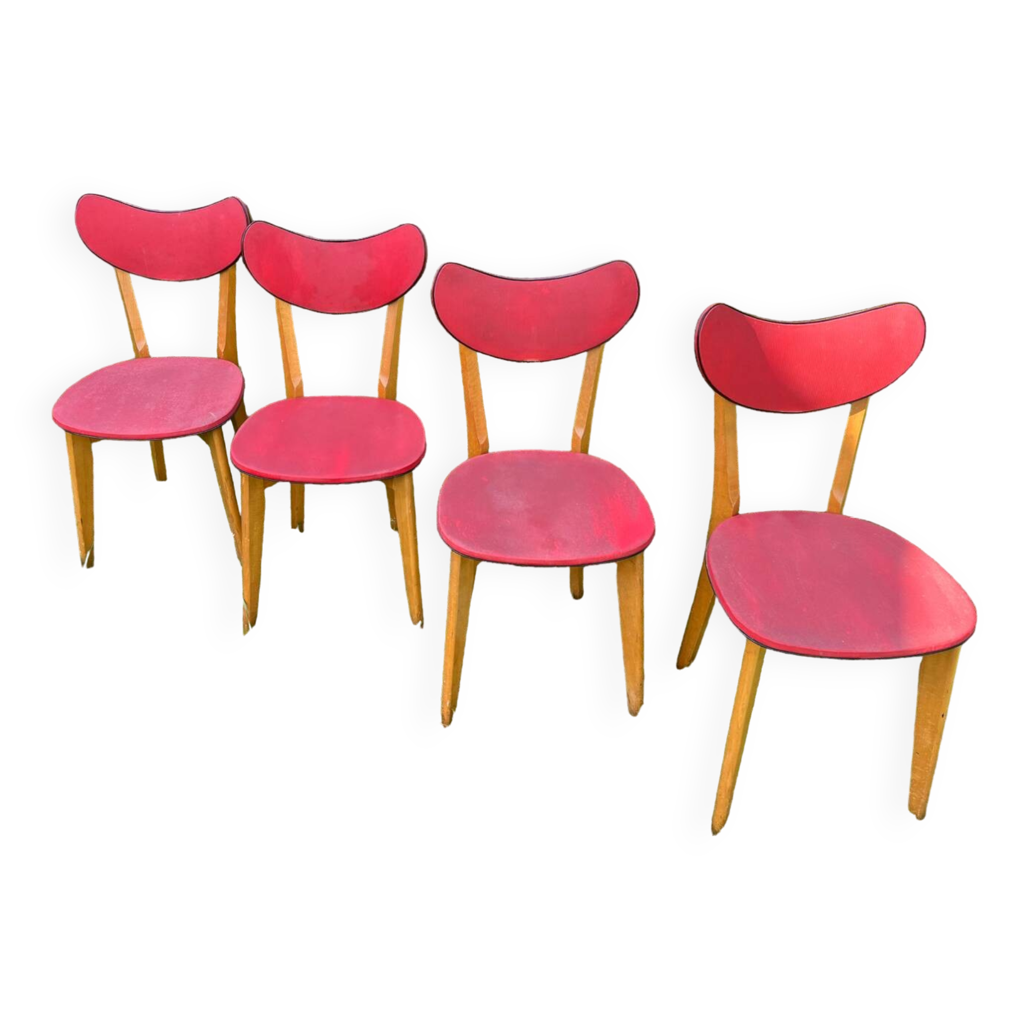 Série de 4 chaises vintage