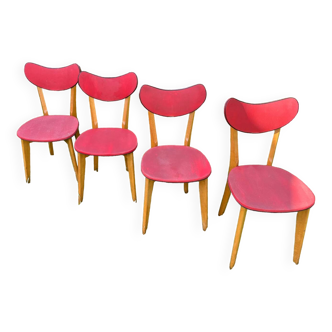 Série de 4 chaises vintage
