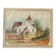 Painting drawing old nineteenth church
