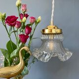 Vintage XL tulip ride in transparent glass