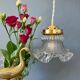 Baladeuse tulipe vintage XL en verre transparent