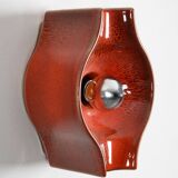Space Age Fat Lava ceramic wall light by Cari Zalloni for Leola, 1970s