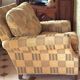 Paire de Fauteuils de style CLUB CHAIR 1940 en tissu carreaux velours