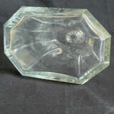 Vintage decanter with rectangular cap, flared shape
