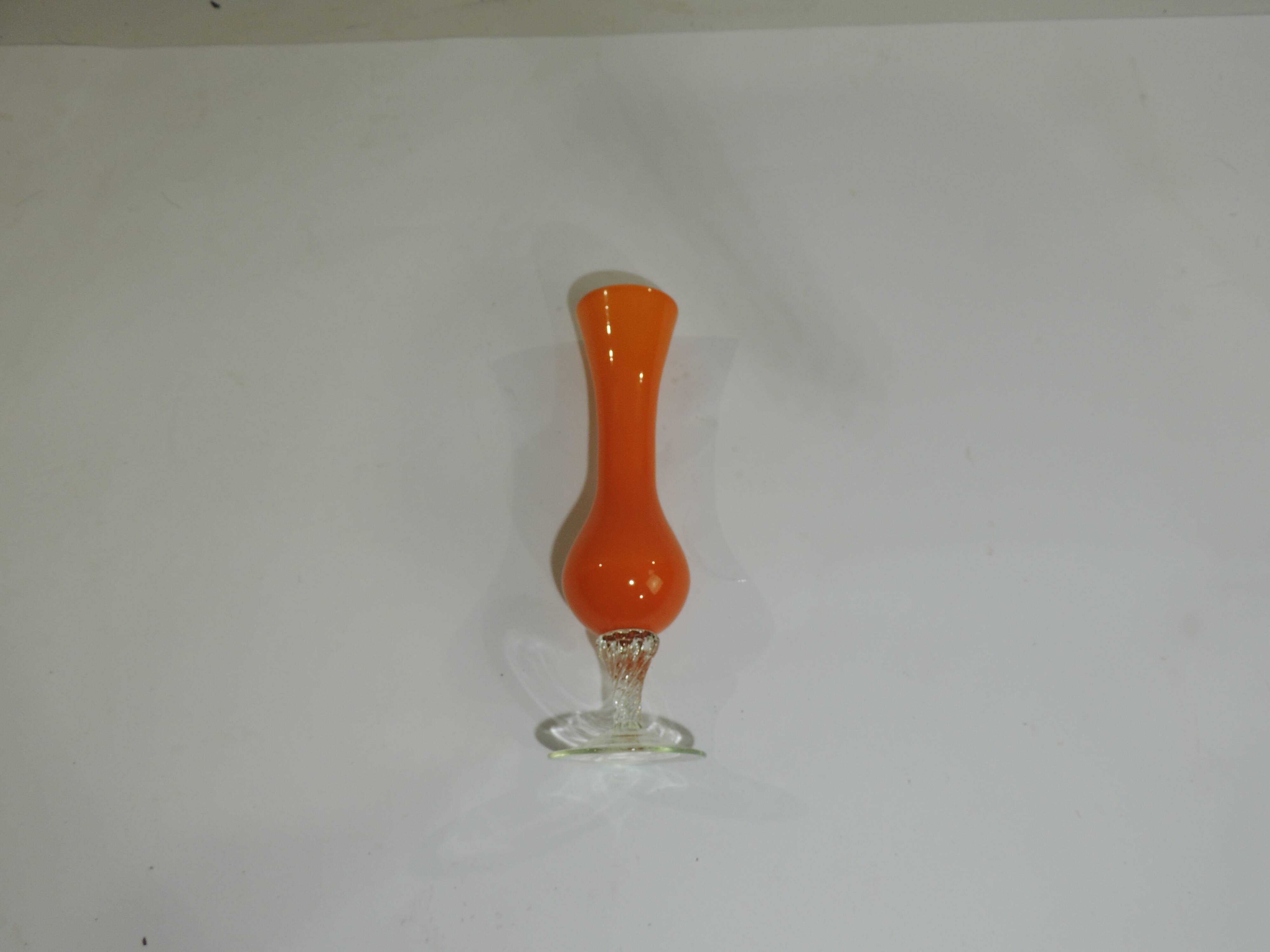 Opaline glass crystal vase