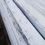 Cast iron and wooden slat garden bench from the early 20th century