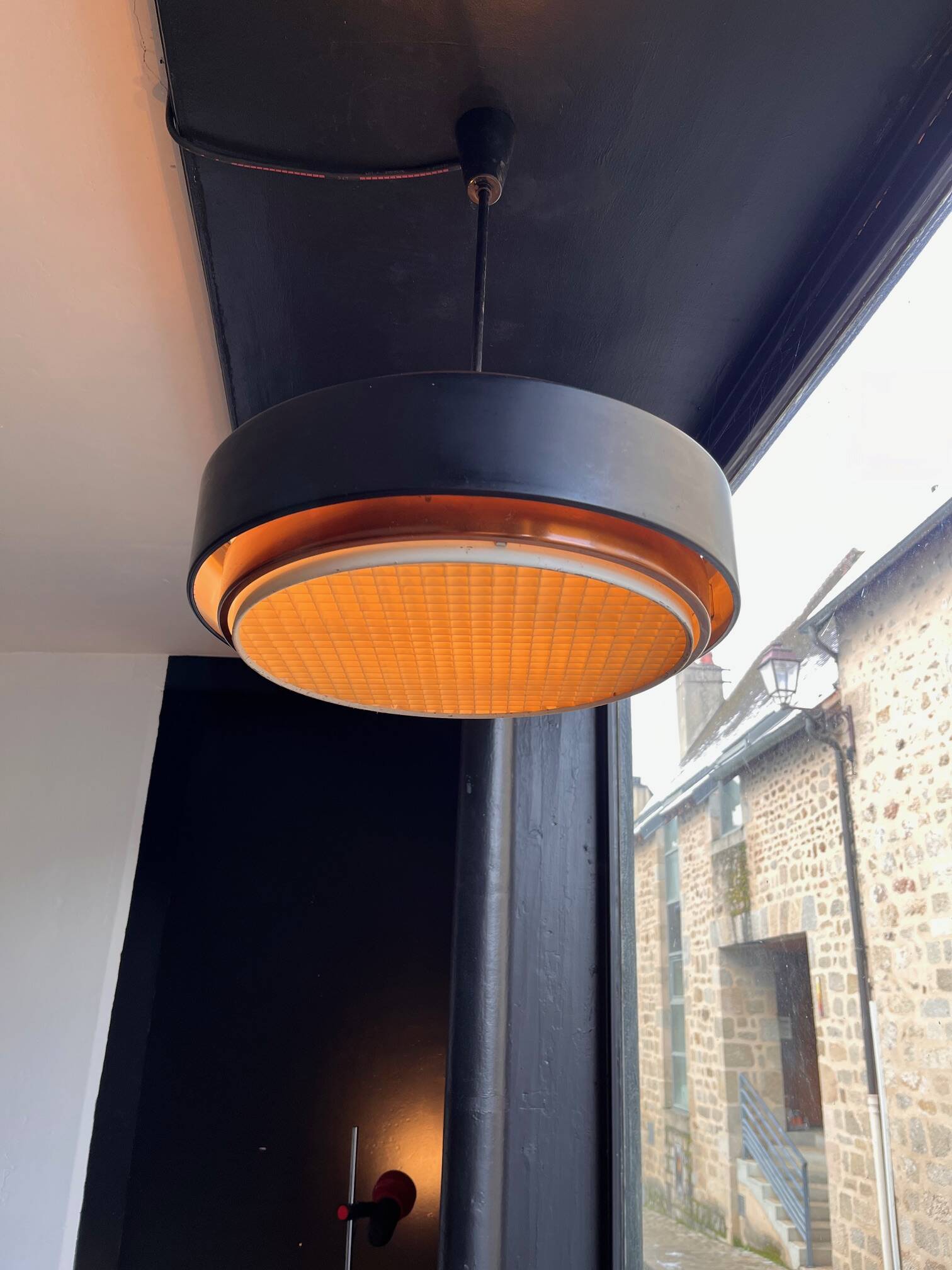 Metal pendant light from the 1950s