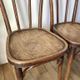 Set of 4 bistro chairs in curved wood of beech Luterma 30s