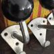 Old vintage black Bakelite ball hooks