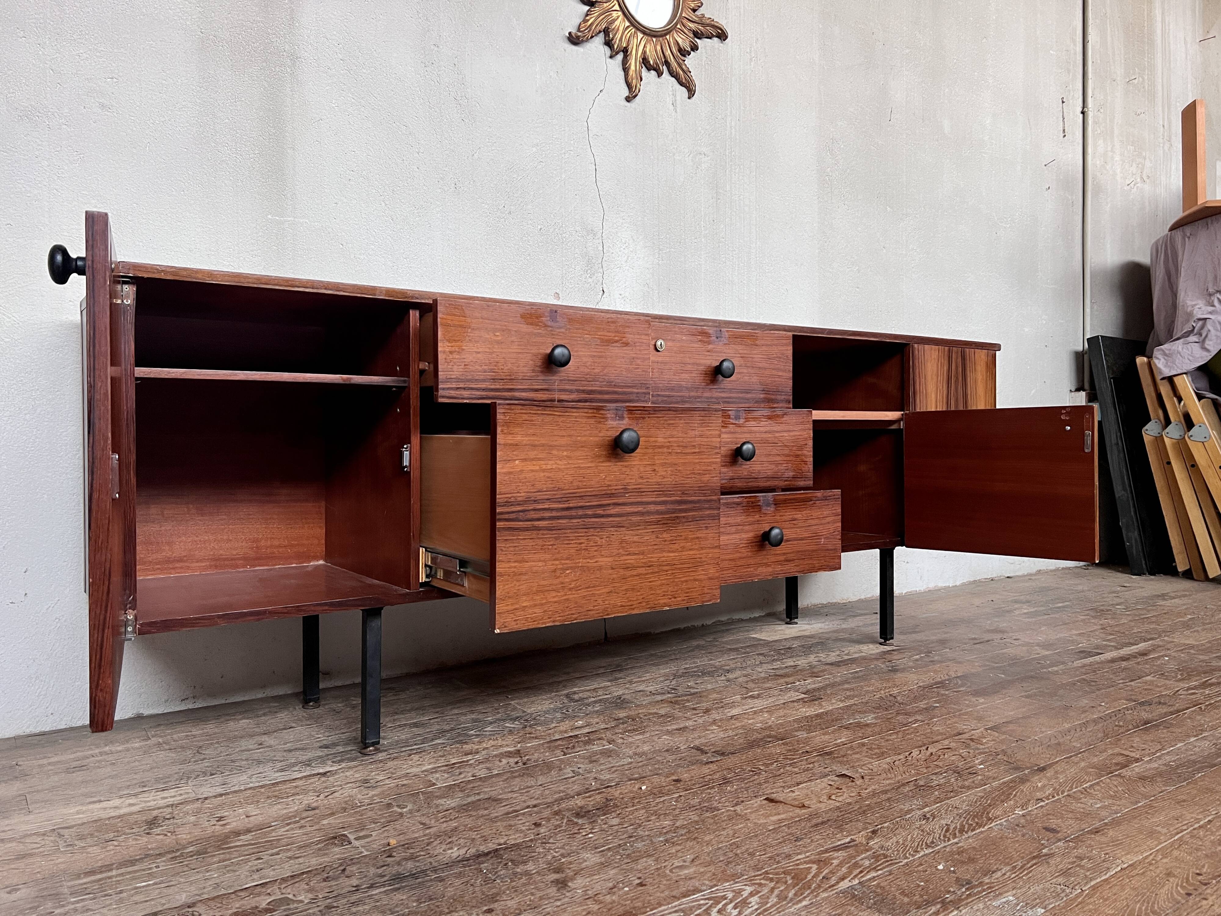 Vintage sideboard TV/hifi cabinet in rosewood 1960s