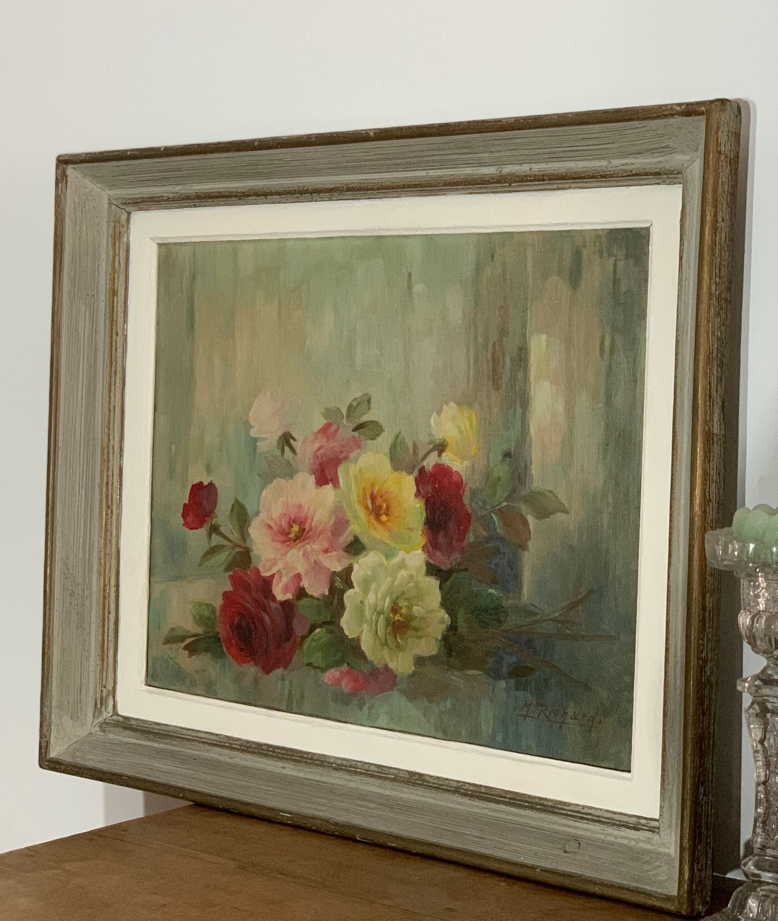 Vintage painting flowers