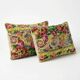 Set of 2 vintage velvet cushion covers 41x61 cm