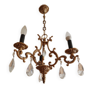 lustre en bronze doré