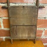 Antique mercury mirror with wooden frame and bamboo style vintage