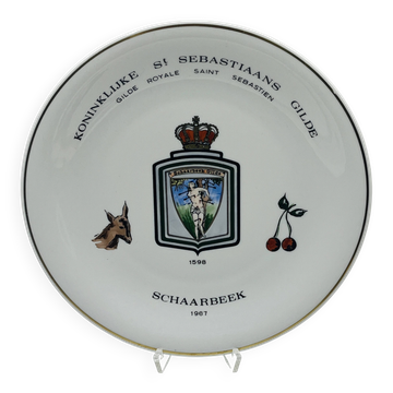 Assiette Porcelaine Royale Gilde Saint-Sébastien 1967