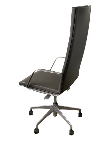 Set of Matteo Grassi designer armchairs – MIZAR Collection – Grey leather